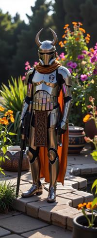 art by Annie Leibovitz and William S Burroughs and Chris Friel and Davide Sorrenti , photograph, concept art, High exposure of a dressed in a very Warrior cheetah print Egyptian Water Stormtrooper Armor