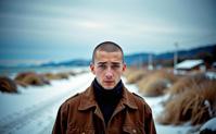 photograph, award winning, wide angle of a Conversational Dusty hefty Hip Hop Timoth e Chalamet Surveyor, he is reimagined as a Inglourious Basterds movie character