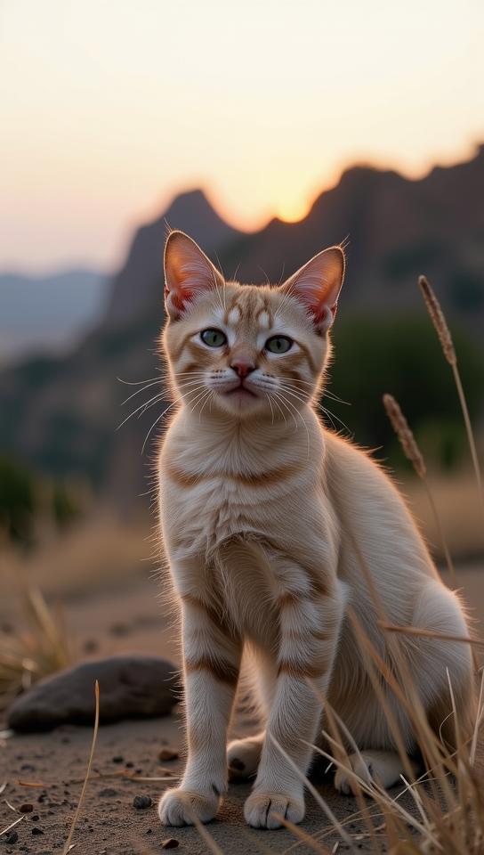stylized by Ingrid Baars and David Chipperfield and Philip Lorca diCorcia , photograph, Rule of Thirds, over the shoulder shot of a Burmese Kitten