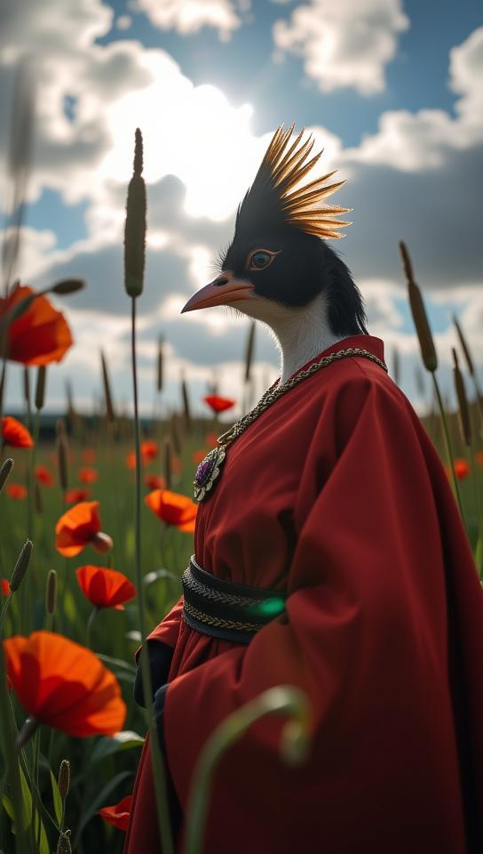 stylized by Lisette Model and Michael Eastman and Boris Kustodiev and Chris Friel , photograph, elegant, profile of a Enchanted Basque short Cosplayer Baltimore Oriole of Thoughts