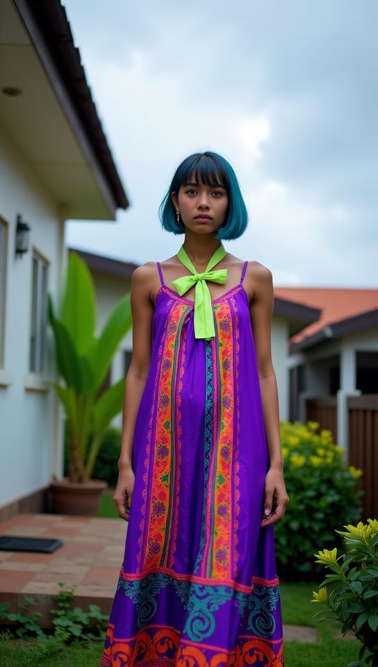 designed by Bruce Davidson , photograph, pretty, shoulder level shot of a lanky Sri Lankan Girl