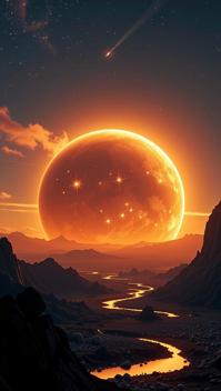 photograph, fairy tale, view of a Tough Weary Golden Age Planet Uranus , it is engraved with Jelly and Dynamic details
