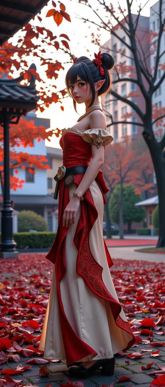 candid Anime, superb Cosplay Photograph, colorful Redshift render, Psychobilly
