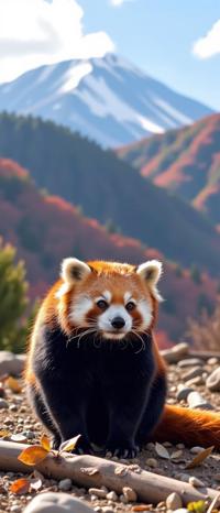 studio Cinematic still, behance, fairy tale, Full length frame of a Red Panda