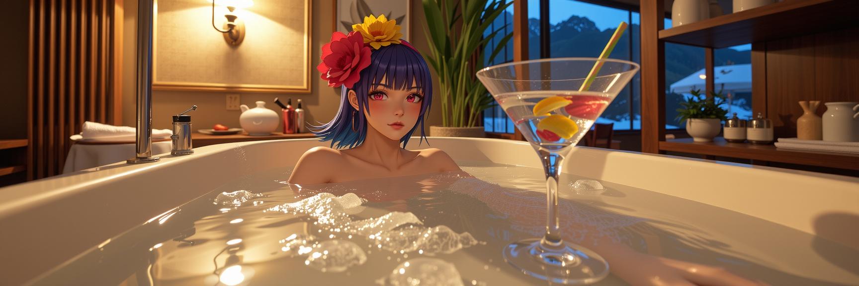 colorful Neo Futurism, Art Language, hyper detailed, selfie shot angle of a Martini glass full of slight German Ricardos