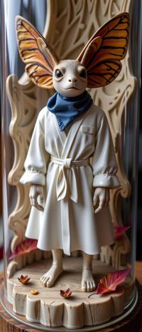 designed by Alan Kenny , figurativism art, artistic A sculpture made of ivory, Feralcore