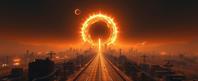 grand Airbrush painting, Post Apocalyptic, gorgeous, High exposure of a Hyperrealism Dense Need to Know
