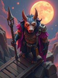 detailed D Game art, Fearful, top down view of a muscular Antipatriarch Skuntank , it is very Synthpunk and Unique