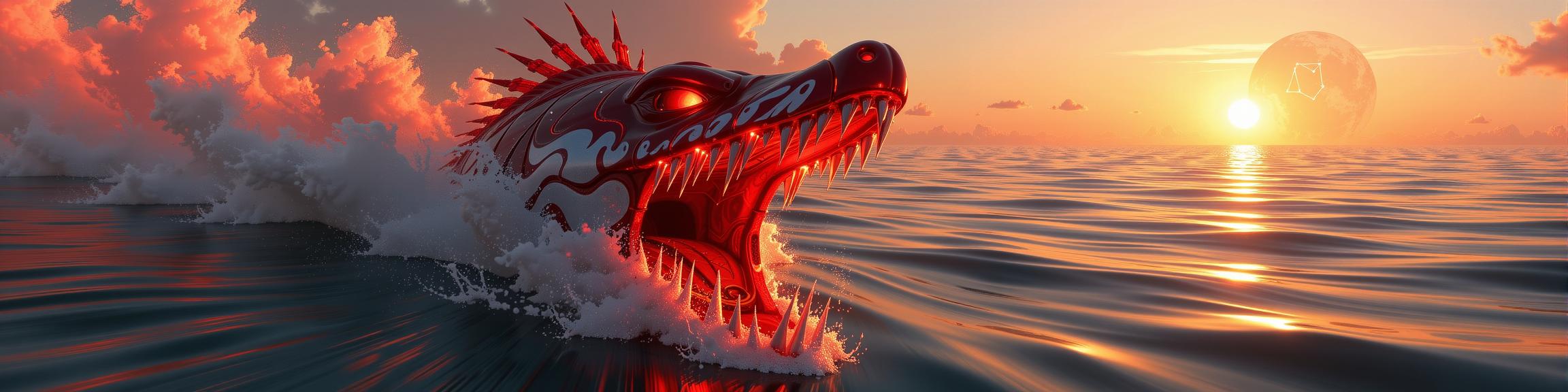 art by Adonna Khare and Syd Mead , surrrealism art, epic Redshift render, Crimson theme