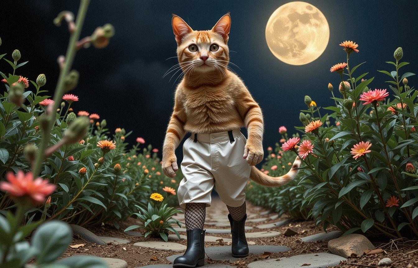 by Sandy Skoglund and Spencer Tunick , photograph, award winning, aerial shot of a beefy Bauhaus anthropomorphic Abyssinian Kitten