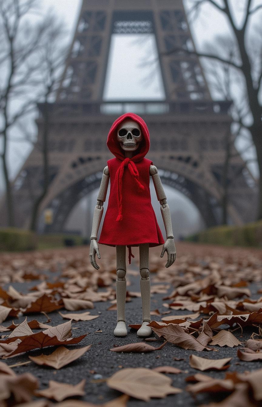 designed by Jo Ann Callis , photograph, Regret, POV shot of a Symbolic Anxious Parisien Voodoo doll