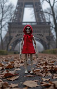 designed by Jo Ann Callis , photograph, Regret, POV shot of a Symbolic Anxious Parisien Voodoo doll