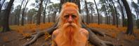 stylized by Ed Freeman and Marc Lagrange , photograph, handsome, upper body shot of a Strange Elder Archean Magic powder
