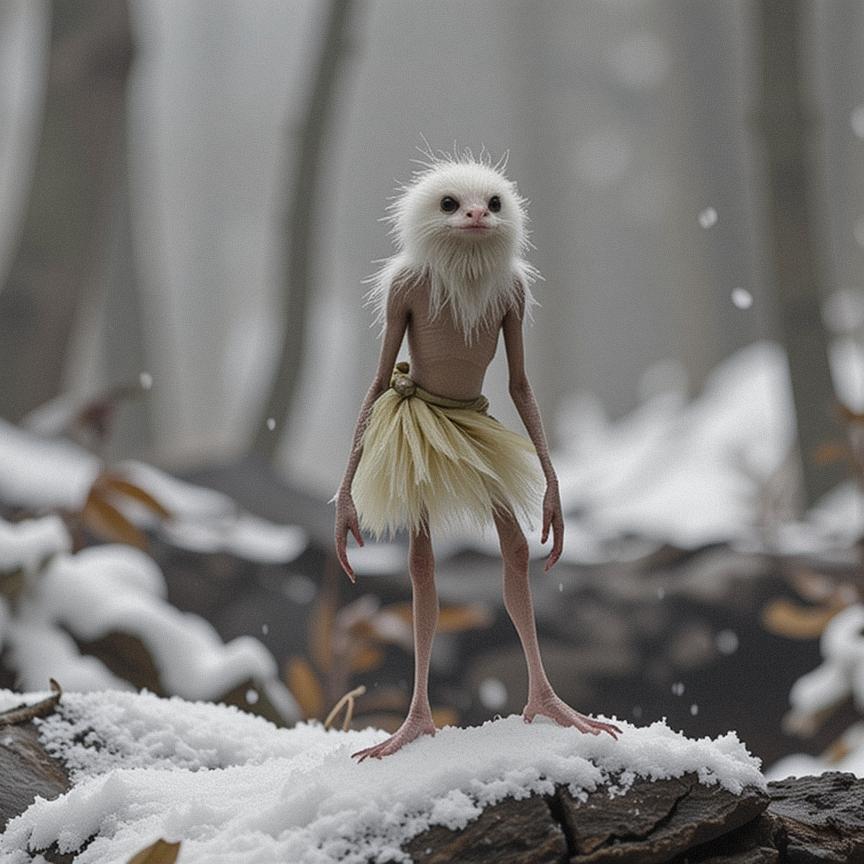 photograph, hyper detailed, Full length frame of a Hyper Creative Skirted Bearded Reedling , cyberpunk style