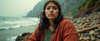 photograph, intricate background, eye level shot of a full figured Nepalese Girl , she is very Evocative and Parched