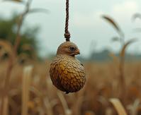 by Hendrik Kerstens and David Goldblatt and Leandro Erlich , photograph, intricate details, ground level shot of a Chocolate Brown and Cream Bahamian Pendulum