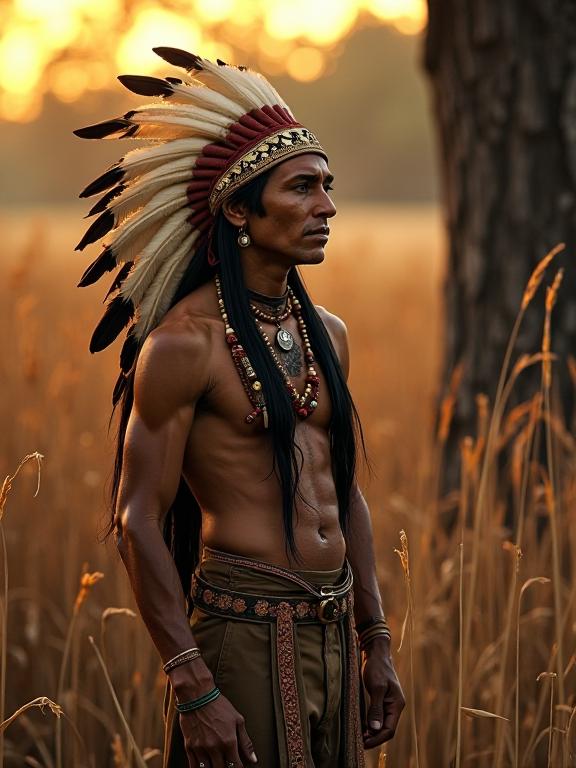 designed by Nick Knight and Wes Anderson and John Batho , photograph, intricate background, cinematic shot of a Shaky Ruined The Cigar Store Indian