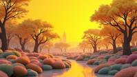 stylized by Olivia Locher and Lois Greenfield and Victor Enrich , photograph, stylized, landscape of a Enchanted Glade of the Hidden Spirits and Arcadian Chilean Pine scented glade