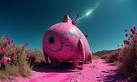 photograph, surreal, rear angle of a Classic Ridiculous Nezahal, Primal Tide