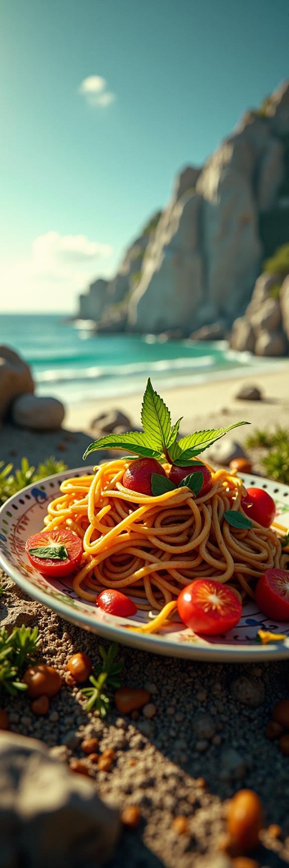 Mad Max universe, photograph, intricate details, aerial shot of a Cyberpunk spaghetti