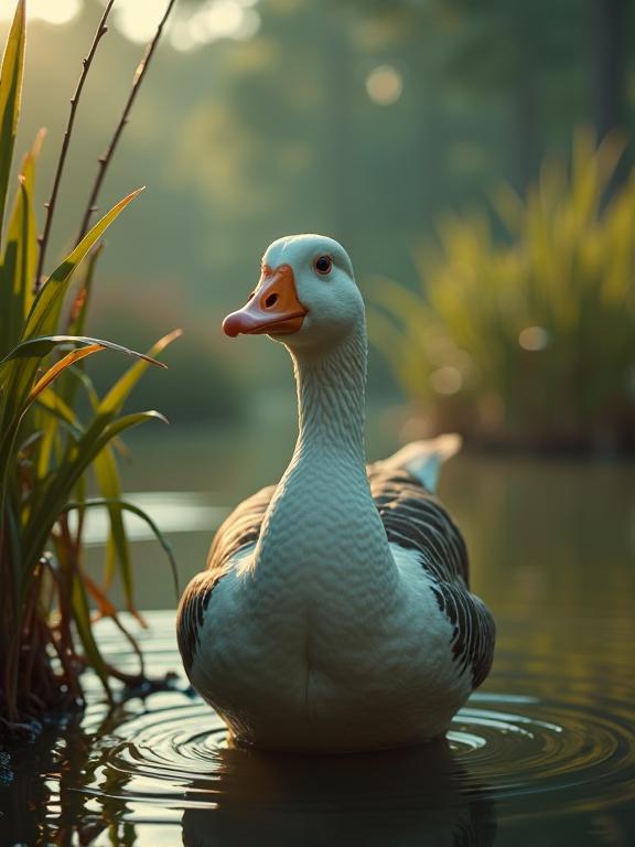 Prison universe, photograph, highly detailed, close up shot of a Goose