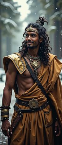 Game of Thrones universe, photograph, Swirling Gold, two shot angle of a Metallic Conceptual well endowed New Zealander Ridel