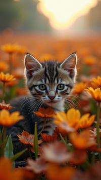 Mortal kombat universe, photograph, dense flower field with Autumn leaf pile, majestic