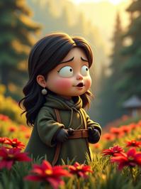 South Park universe, photograph, majestic, medium wide shot of a Ethereal Dorky overweight Artisanal Wife