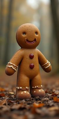 photograph, masterpiece, medium wide shot of a Exceptional Nutty all american gingerbread man , it is in a Futuristic setting