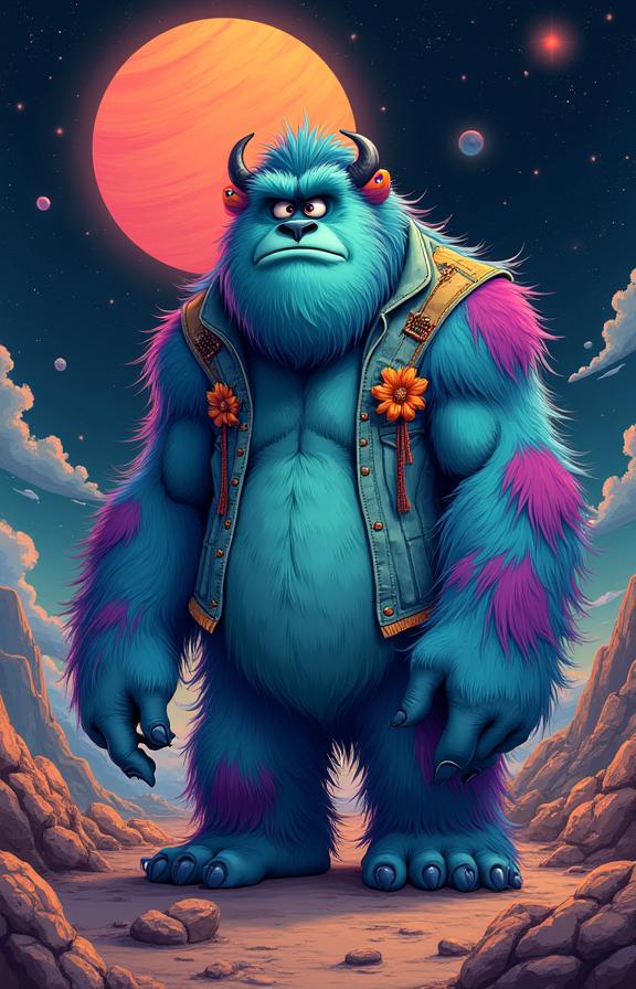 amateurish anime comic, intricate background, highly detailed, upper body shot of a muscular Northern Sulley Weaponsmith