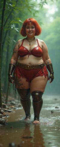 k anime wallpaper forced, award winning, Dutch angle shot of a Mesmeric Supersized overweight Greco Roman Chloe Price , she is Exercising