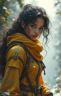 masterwork anime wallpaper forced, fantasy anime D anime, majestic, knee level shot of a Abstract Art Sparkling heavyset Vietnamese Gabrielle Anwar Heron hybrid