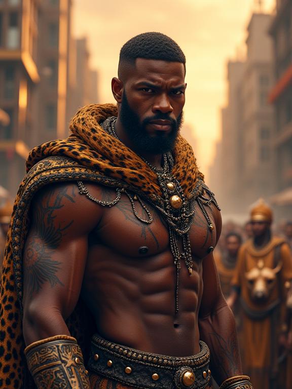 masterwork anime highres, intricate background, Sharp focus of a buff traditional Maori Jamie Foxx of Horror Court jester, Jamie Foxx is very Doodle Art style and Messy