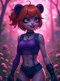 professional anime pixel art, candid anime fake screenshot, fantasy anime illustration, DayGlo theme