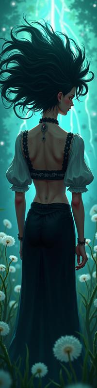 grand anime pixel art, Psychobilly, behance, shot from behind of a Deformed Verdant ripped Amish Ballroom Dancer Guy
