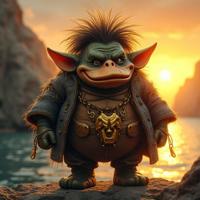 anime art by Lauren Faust , masterwork Redshift render, concept art, ground level shot of a Kindhearted Scaly obese Salvadoran Metalhead Male Dwarf
