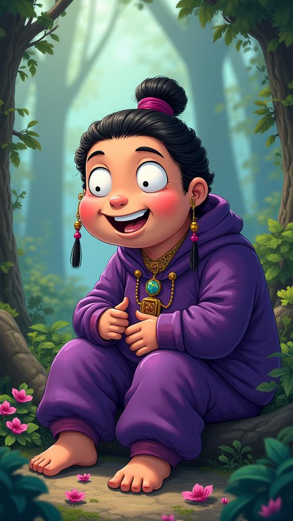 art by Jeff Kinney and Alex Hirsch , whimsical art, dramatic Concept art, dense foliage with Petal