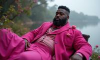 ethereal Color splash, Rule of Thirds, Fashion shot of a rotund Norse Vintner Male Fremen , the Vintner is very Aristocratic and Mind Bending