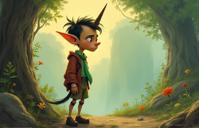 cartoon art stylized by Tomer Hanuka and Tim Shumate and Lauren Faust and Jeff Kinney , fantasy Pencil painting, behance, ground level shot of a thin Lebanese Male Hobbit Avatar