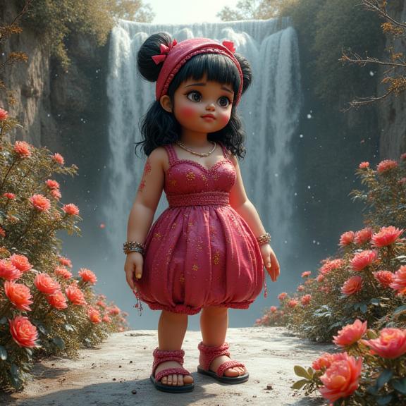 D art by Goro Fujita and Oliver Jeffers and Craig Davison , whimsical art, awardwinning Airbrush painting, deep red theme