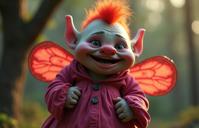 designed by Craig Davison and Jean Jullien , grand Physically based render, stylized, POV shot of an obese South African Female Troll