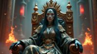 k Unity Engine, hyper detailed, low angle shot of a beefy Korean Female Lich , the Lich is very Arcadian and Unreal