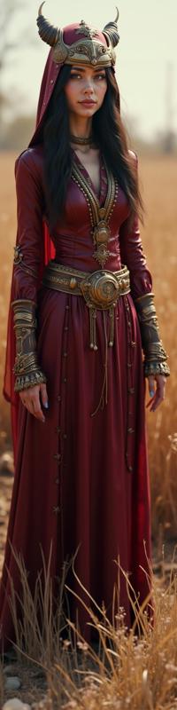 artistic d blender render, best quality, zoomed out of a dressed in a very Psychotic Burgundy Bohemian Ivory Takchita, Blessed Aggravated heavyset Mennonite Death knight Female Fremen