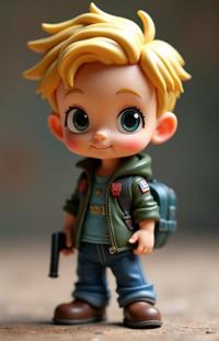 Chibi Kyle Reese figurine, modern Disney style