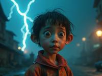 stylized by Fritz Lang and Sergei Eisenstein and Terrence Malick , photograph, Timid, selfie of a short Thai Muppet Liam Neeson