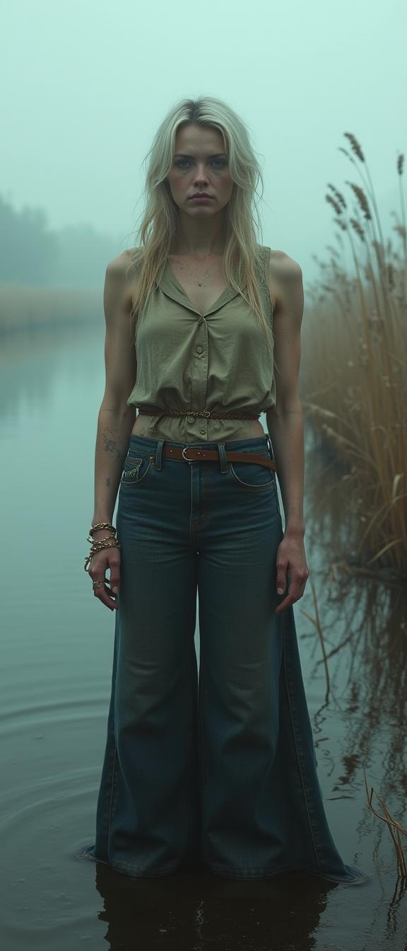 art by Zack Snyder and Rachel Morrison , photograph, crowded lake and reeds, fantasy art