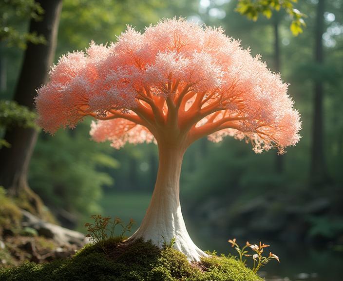 photograph, masterpiece, selfie of a Undesired Biochemical White and Coral High Tech Ginkgo , it is smooth