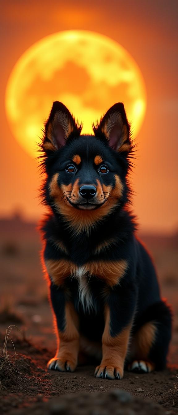 stylized by George Tice and Hans Makart and Chris Friel and Grete Stern , photograph, award winning, eye level shot of a Australian Shepherd Puppy
