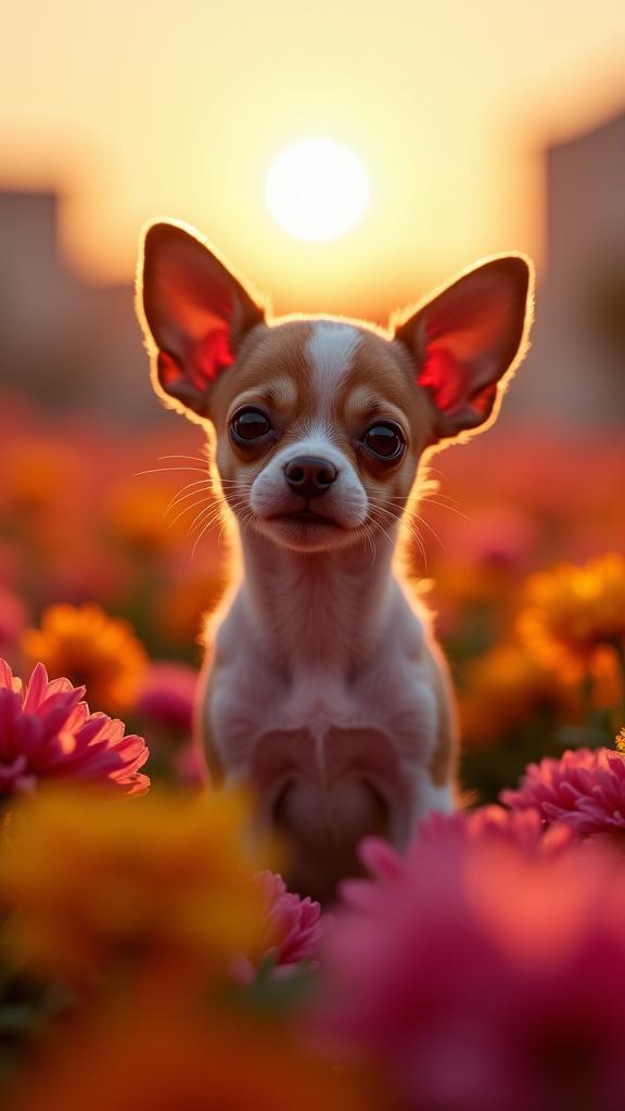 photograph, lush city street and flower field, fairy tale, majestic