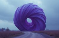 photograph, concept art, professionally shot of a Roman Paraboloid of Ribbons , it is very Simple and Sleeveless